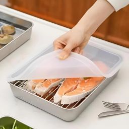 Stainless Steel Food Storage Container with Lid Tray-12