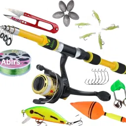 Floating rod telescopic high fiber set Foam special Yellow Fishing Rod-image-28