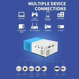 VOLTegIC Smart Projector 400LM LED Projector with Remote Controller 400 lm LED Corded & Cordless Mobiles Portable Projector image 3