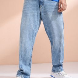 highlander Men Boot-Leg Mid Rise Light Blue Jeans-picture-11