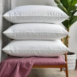 LUXURY Polyester Fibre Solid Sleeping Pillow Pack of 3-image-10