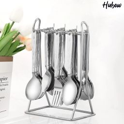 25 Piece Butterfly Cutlery Set with stand for Kitchen & Dining Table Stainless Steel Cutlery Set-1