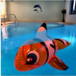 Kids (IND*29) Inflatable Fish Ride On Swimming Pool Toy for Kid, Multicolor Inflatable Pool Accessory-35