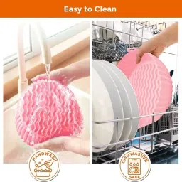 cloudmall 3-Pack , 2 pcs-Air Fryer Reusable Silicone Pot, 1 pcs-Oil Brush bottle Airfryer Tray image 5