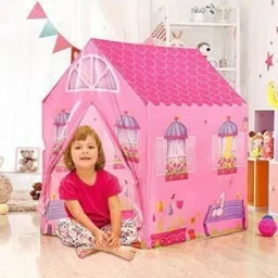 Jumbo Size Extremely Light Weight , Water Proof Kids Play Tent House for 10 Year Old Girls and Boys (Doll House) (Pink)-image-57