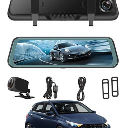 9.66 inch Dash Cam Screen Starlight Night Vision Universal For Car 146 Black LED-image-90