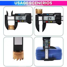 zoxito Auto-Off Feature | 150mm/6Inch Lcd Digital Electronic Carbon Fiber Digital Measuring Tool Electronic Micrometer Caliper with Large LCD Screen Digital Caliper image 4