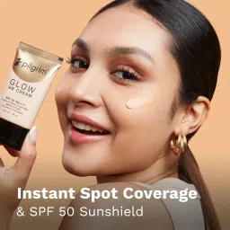 pilgrim Glow BB Cream|Instant Spot Coverage with SPF 50 PA++++|Beige Glow Foundation image 2