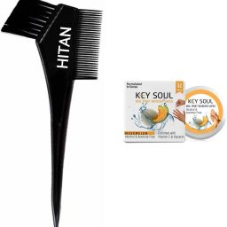 2 IN 1 HAIR DYE BRUSH AND RCM KEY SOUL NAIL PAINT REMOVER WIPES PACAK OF 32 WIPES-20
