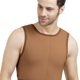 Short Compression Vest|Back Velcro Closure |Gynecomastia Vest |Tomboy Binder Men Compression-image-67