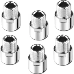 (1") Full Brass Extension Nipple for Bathroom Taps/Kitchen Taps(1 INCH)-SET OF 6 Faucet Nozzle-19