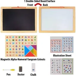 white popcorn Magnetic Board - Writing and Learning Board- brain Development board image 3