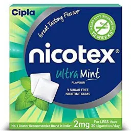 Nicotex Nicotine Ultramint Gums 2mg | 9 Gums Each Pack | Smoking Cessations-30