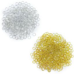 Open Jump Rings for Jewelry Making, 7 mm Dia, Approx. 400 Pcs, Gold & Silver-30