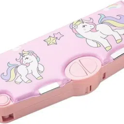 Cute Unicorn Pencil Box Unicorns, Stars, Cloud-Rainbow Art Plastic Pencil Box-14