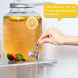 Glass Transparent Mason Jar Beverage Dispenser Water(5litter) Bottom Loading Water Dispenser-picture-47