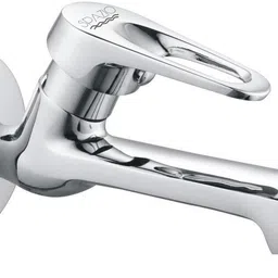 spazio Hexa SmartBuy Premium Quality, Full Brass, Quarter Turn Long Body/Long Nose Bib Cock Tap For Bathroom/Kitchen With Wall Flange (Pack Of -1) Bib Tap Faucet-picture-8