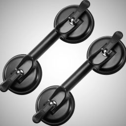 Glass Suction Cups Aluminum Vacuum Plate Handle Glass Holder Hooks (2 Pack) Lever Tool-image-87