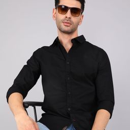being human Men Slim Fit Solid Casual Shirt-picture-2