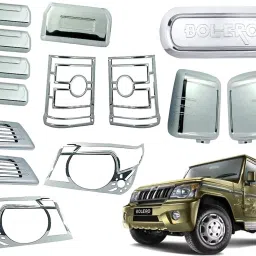 Exterior Chrome Accessories Combo Kit For Bolero (2016-2019) Chrome MAHINDRA Bolero Side Garnish-image-46