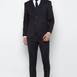 Men Single Breasted Solid Suit-image-97