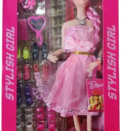 Doll set for kids long hair and doll accessories kidmania-16