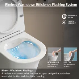 plantex Ceramic Wall Hung Commode for Toilet/Western Commode with Soft Closing Toilet Seat - P Trap (APS-1060) Western Commode image 5