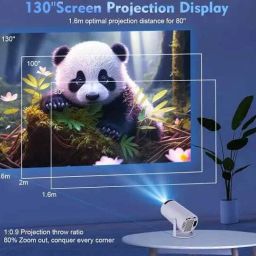 Sagar Enterprise Smart LED Projector with 720p HD Resolution, Rotatable Design, Screen Mirroring 4500 lm LED Corded Mobiles Portable Projector image 2