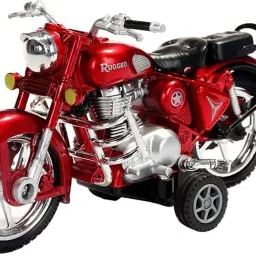 Toy Mall Plastic Pull Back Royal Bullet Bike With Side Stand, Pack Of 1, red-image-44