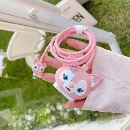 BeeNex Charger Cover for i-Phone 20W,3D Cartoon Cat Design for i-Phone 11 12 13 14 15 Cable Protector-image-11