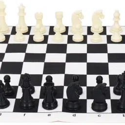 Chess mat with coins black and white 8 cm Chess Board-picture-20