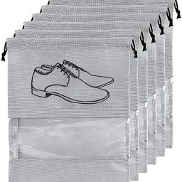 Shoe Pouch shoe cover (grey) PP (Polypropylene), Marble Grey Toes Shoe Cover-image-20