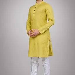 jugg jugg jeeyo Men Self Design Khadi Silk Straight Kurta-picture-36