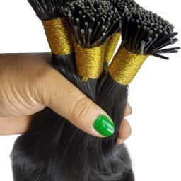 SD 18" Natural Remy hair Micro ring extension Hair Extension-image-44