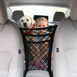 3 Layer Car Mesh Organizer Seat Back Net Bag Barrier Premium Car Seat Net Holder Car Multi Pocket-26