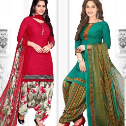 Unstitched Crepe Salwar Suit Material Printed-image-10