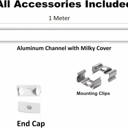 abaj Surface 1 Meter Profile Channels Without LED Straight Linear (16x12mm) 0 W 1.2 cm Tube Light image 4