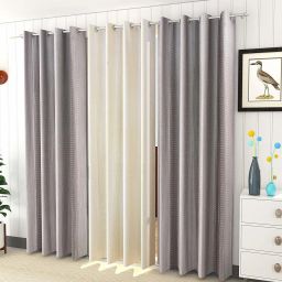 153 cm (5 ft) Polyester Room Darkening Window Curtain (Pack Of 3)-7