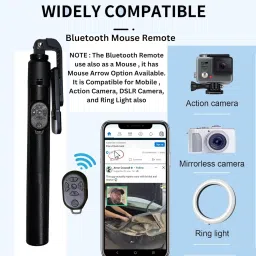 Pharaoh Y17 Selfie Stick Tripod Flash included expandable features with Bluetooth remote Tripod, Monopod Kit, Tripod Kit image 2