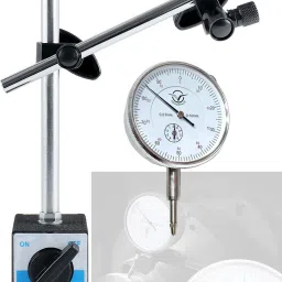 mass pro Adjustable Magnetic Stand + Dial Indicator Gauge 0-10/0.01mm High Accuracy Tool Dial Indicator image 2
