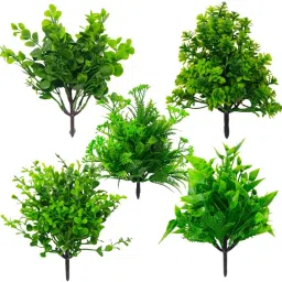 Artificial Grass Plant Bushes Decor Faux Greenery Shrubs for Outdoor and Indoor Wild Artificial Plant-image-28