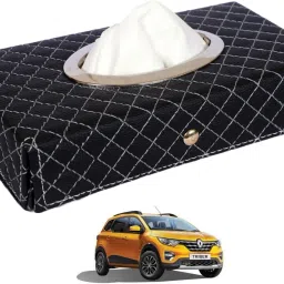 Cross-Black Tissue Box Leatherette-108 Vehicle Tissue Dispenser-image-2