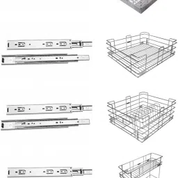 17*20*4 Sheet cutlery 17*20*6plain basket17*20*8(Thali basket)10*20*17(Pullout) Stainless Steel Kitchen Trolley-image-8
