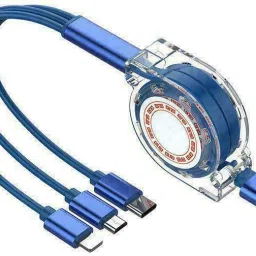 G2L BEST BUY fast Charging 3 IN 1Mobile Phone Line Cable Type-C Micro Phone Pin Charging Pad-image-1
