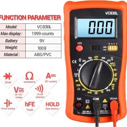 corslet VC830L Digital Multimeter kit with Buzzer AC DC Voltage Tester & Ohm Amp Tester Digital Multimeter image 2