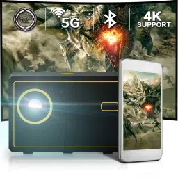 dkian Y7 Android Wifi Portable Projector FHD electric focus bluetooth Wifi miracast 3500 lm LCD Corded Mobiles Portable Projector image 2