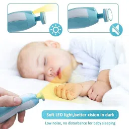 Baby Nail Trimmer File with Light Battery Operated Safe Nail Clippers Kit M88-image-78