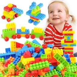 100 Pcs Building Block Toy for Kids Fun, Learning & Smart Activity Train Blocks-10
