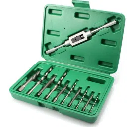 Screw Extractor Set, 11pcs 3-10mm Damaged Bolt Remover Set with Holder Frame Speed Out Screw Extractor Drill Bits Tool-0
