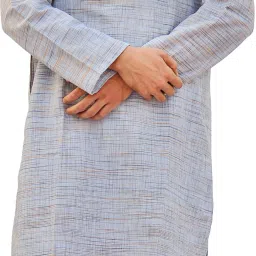 Men Khadi Cotton Kurta Pyjama Set-image-22